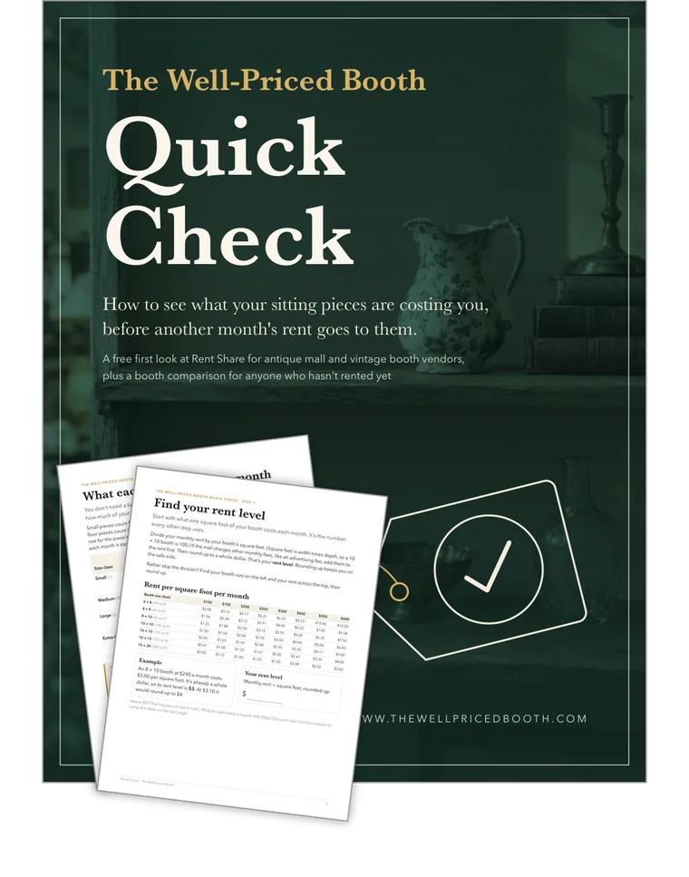 The Well-Priced Booth Quick Check